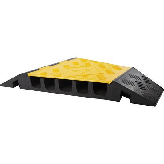 Powerhouse™ Heavy-Duty Right Turn Cable Protector, 5 Channels, 12" L x 19.75" W x 2.25" H