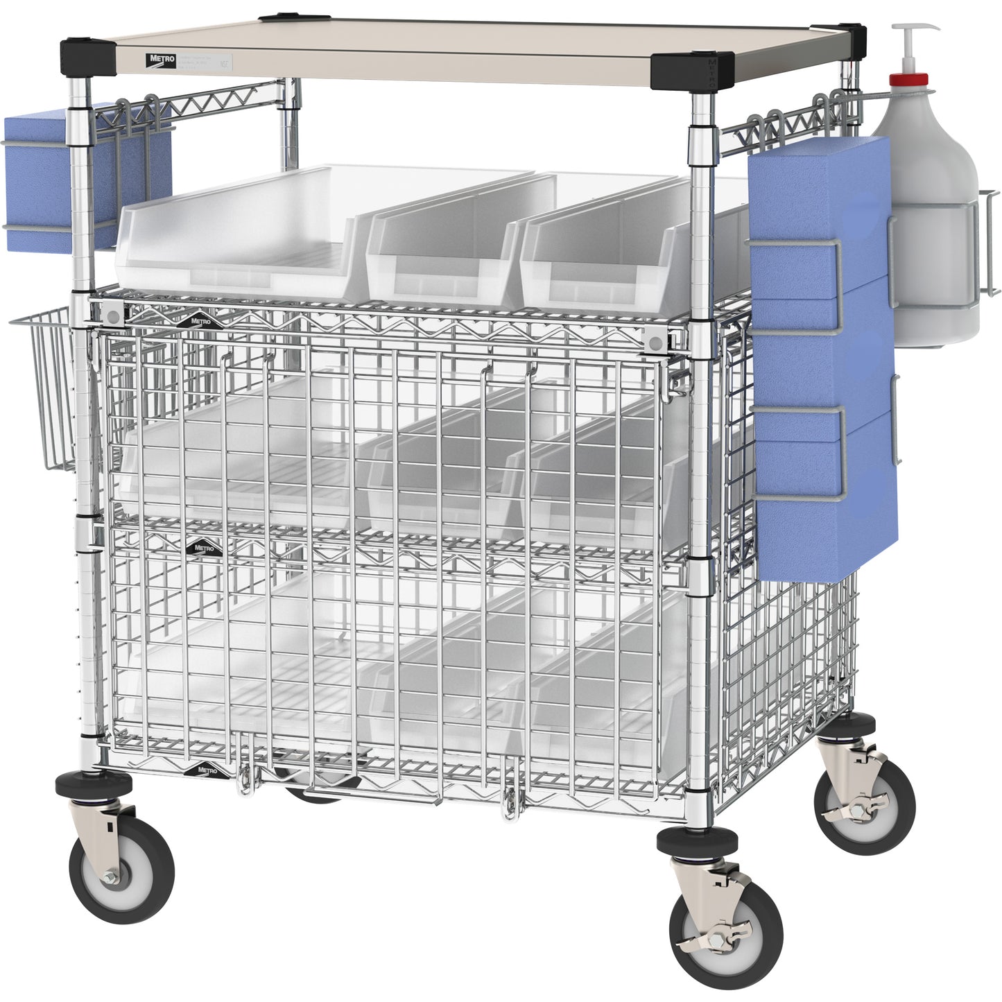 PPE Check-In Station, Stainless Steel, 43" x 40" x 24", 900 lbs. Capacity