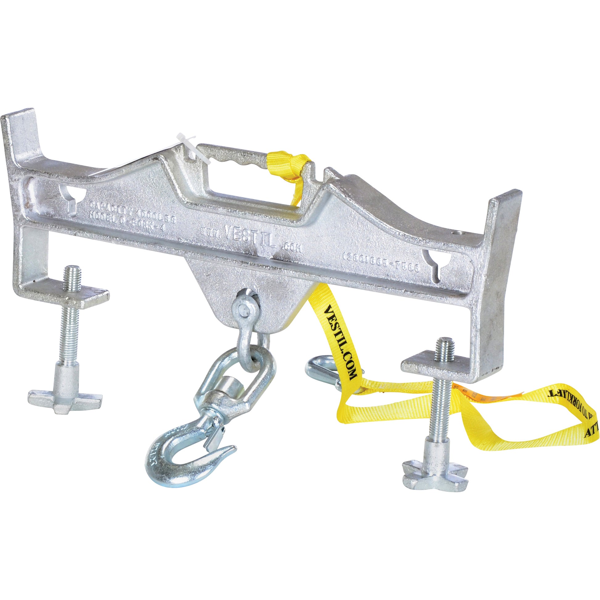 Double Swivel Hoisting Hook, 7-1/4" x  2-1/2" Fork Pocket