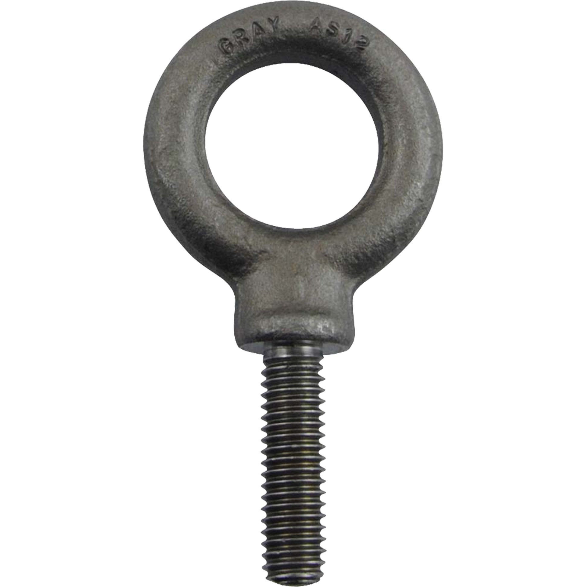 Alloy Steel Eye Bolt, 1" Dia., 1-1/4" L, 1480 lbs. (0.74 tons)/1480 lbs. Capacity