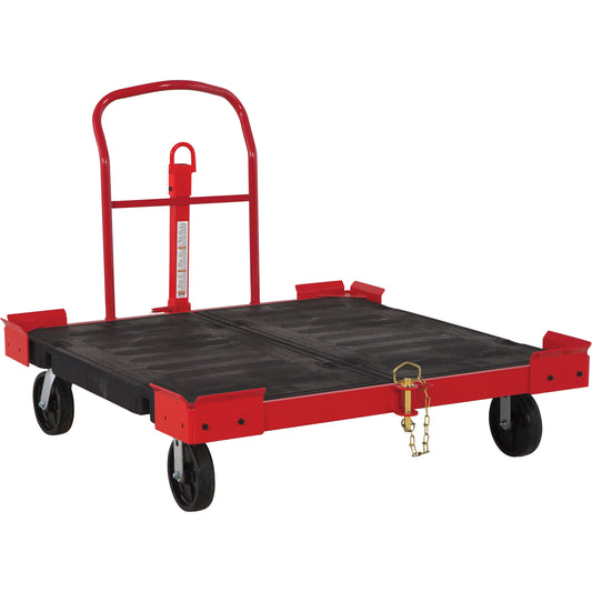 Towable Pallet Cart, 54-1/2" L x 51" W, 2500 lbs. Cap., Polyolefin Wheels