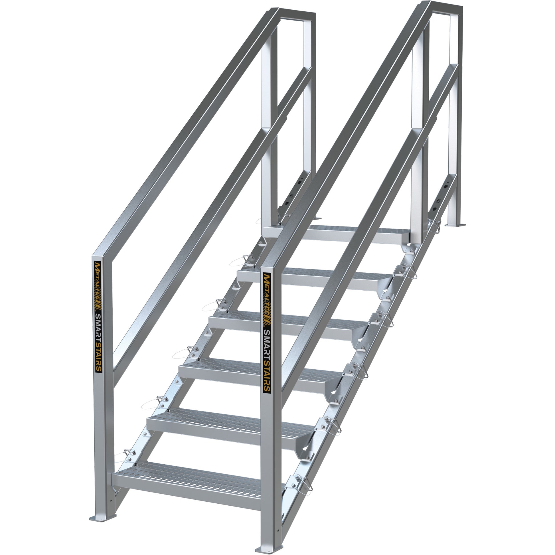SmartStairs™ 6-10 Steps Modular Construction Stair System, 75" H