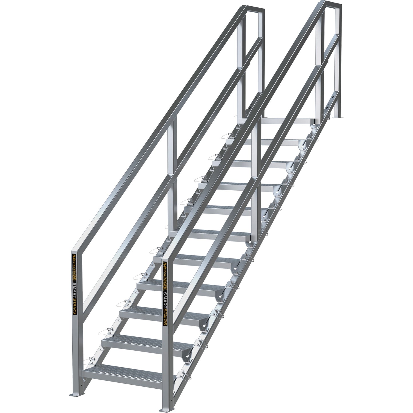 SmartStairs™ 11-16 Steps Modular Construction Stair System, 120" H