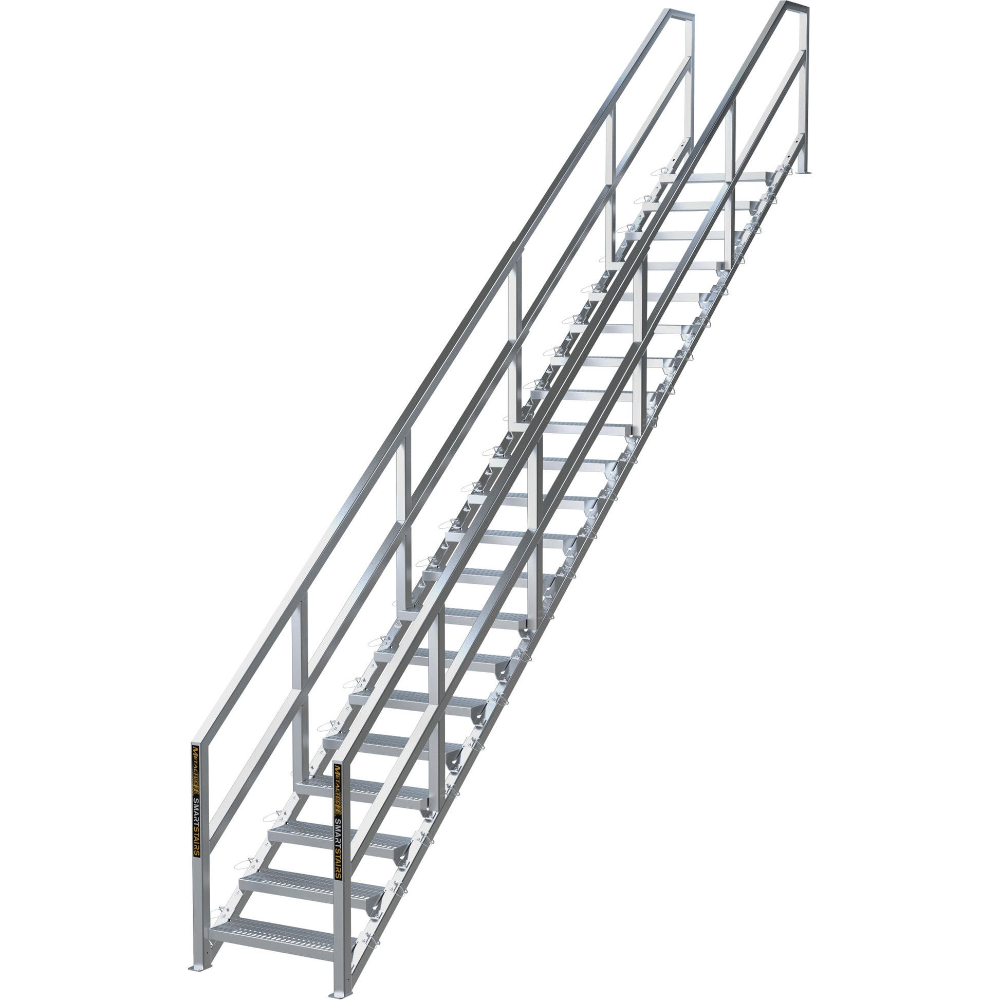 SmartStairs™ 17-21 Steps Modular Construction Stair System, 157-1/2" H