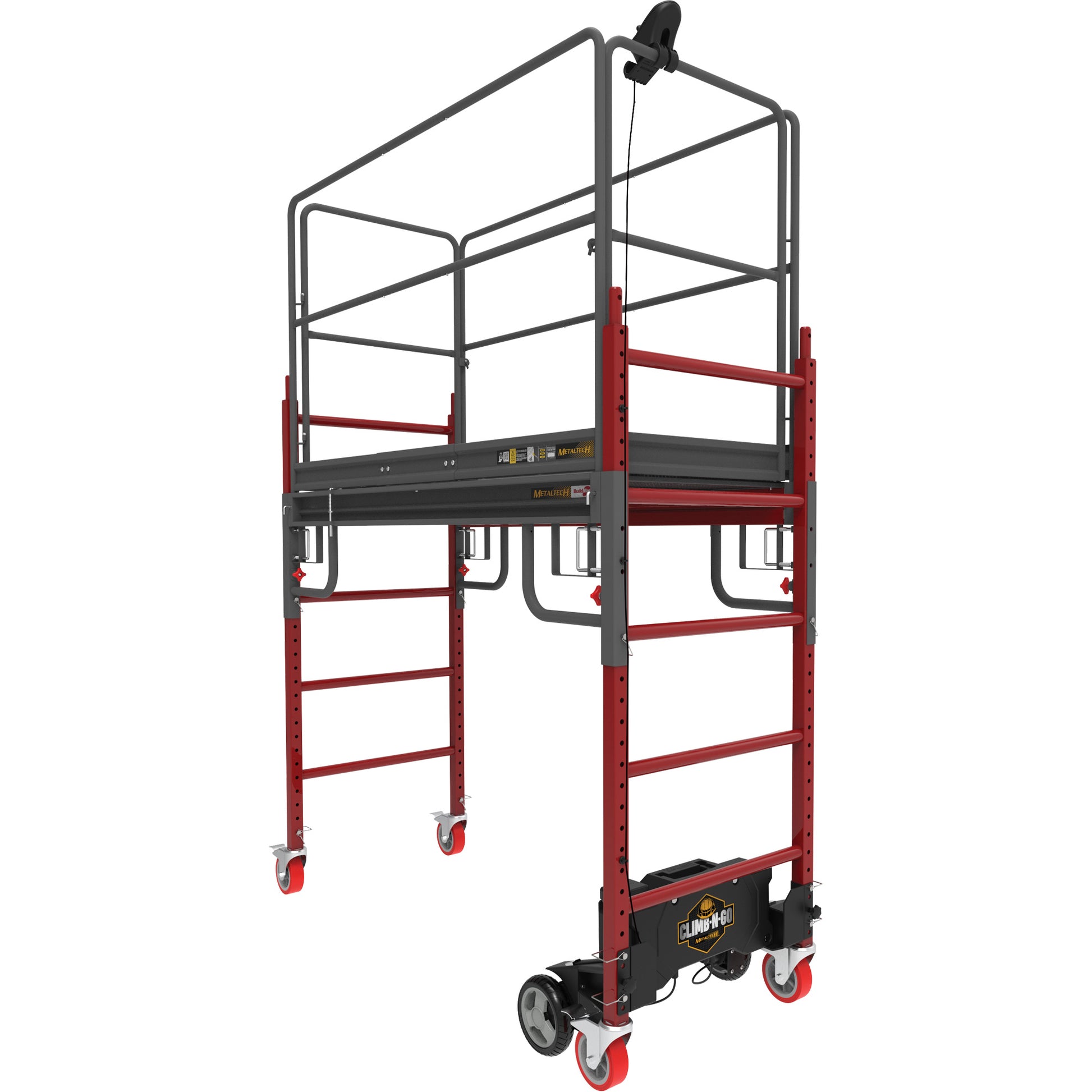 Complete Motorized Buildman™ 6' Baker Scaffold Kit, 31" D x 118-3/4" H