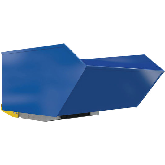 Heavy-Duty H-Style Bump & Dump Hopper, Steel, 1 cu.yd., Blue