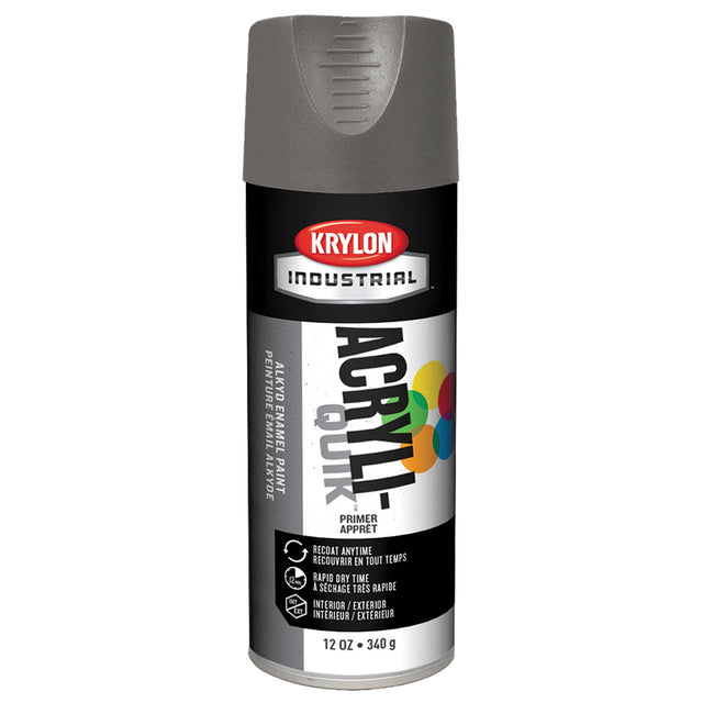 Acryli-Quik™ Acrylic Lacquer, Grey, Very Flat, 12 oz., Aerosol Can