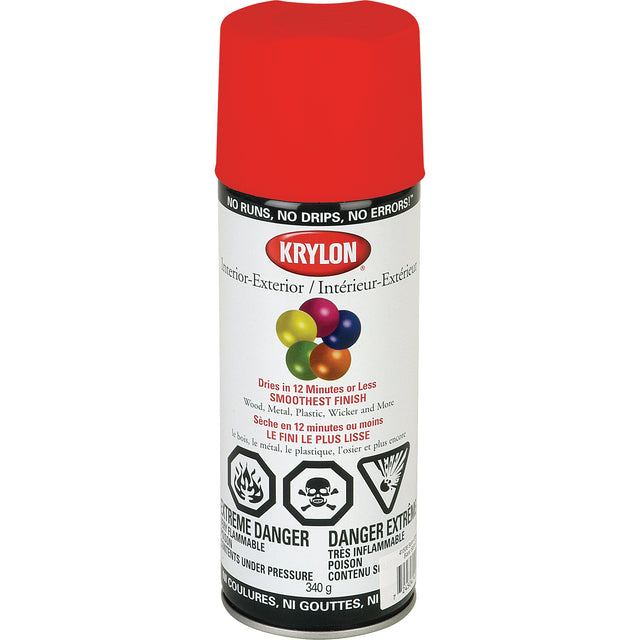 Acryli-Quik™ Acrylic Lacquer, Banner Red, Gloss, 12 oz., Aerosol Can