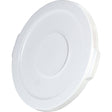 Round Brute® Tops, Flat Lid, Plastic/Polyethylene, Fits Container Size: 15-5/8" Dia.