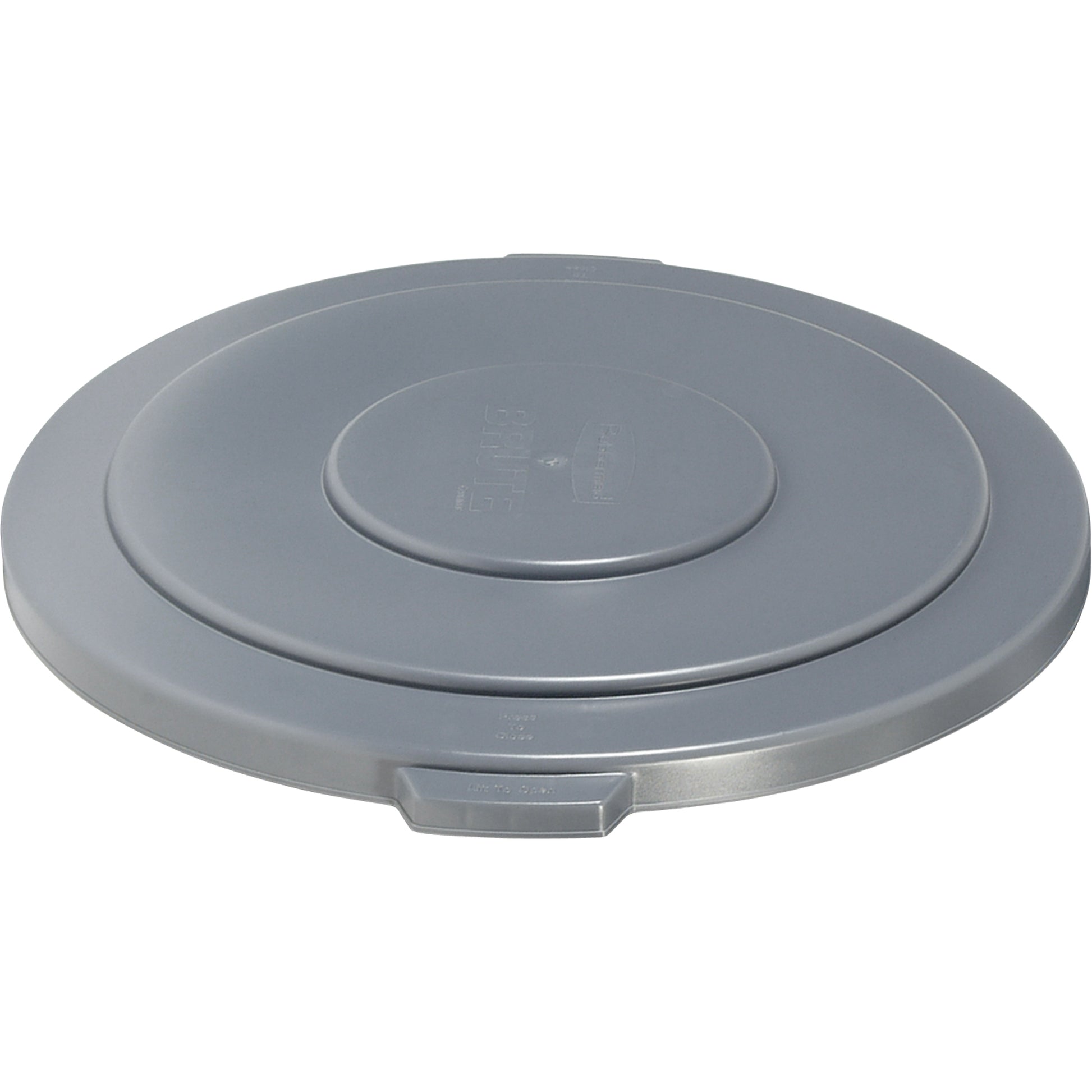 Round Brute® Tops, Flat Lid, Plastic/Polyethylene, Fits Container Size: 26-1/2" Dia.