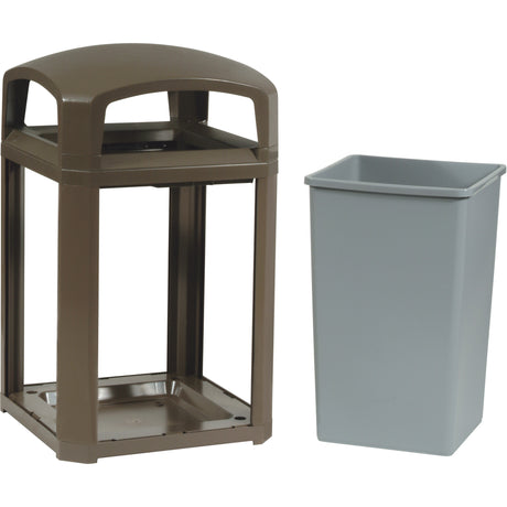 Landmark Series® Classic Container Frame With Rigid Liner, Galvanized Steel, 35 US gal.