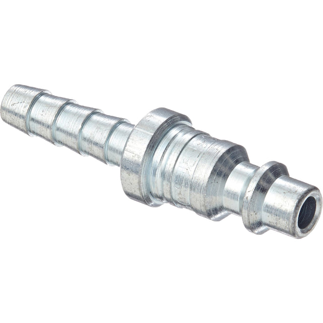 Pneumatic Standard Hose Barb Coupler, Steel, Type DF, 1/4", 500 psi