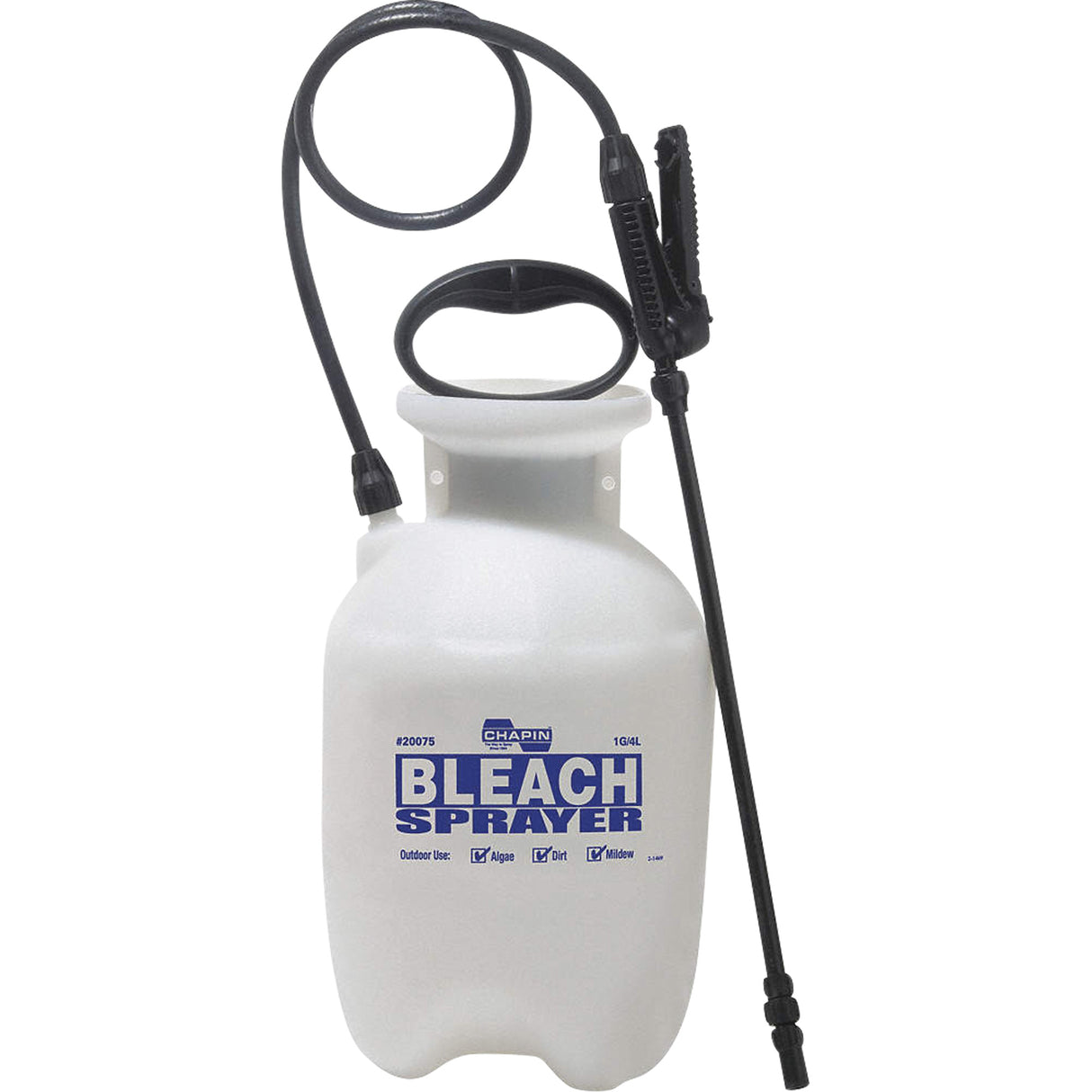 Bleach Disinfecting Tank Sprayer, 1 gal. (3.8 L), Polypropylene, 12" Wand