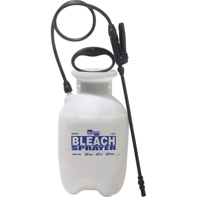 Bleach Disinfecting Tank Sprayer, 1 gal. (3.8 L), Polypropylene, 12" Wand