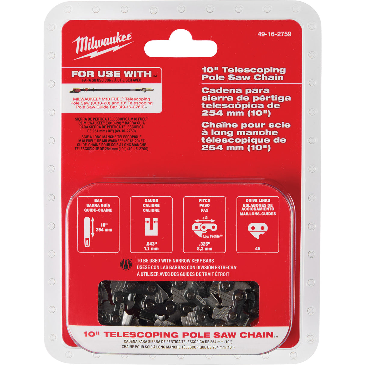 10" Telescoping Pole Saw Chain