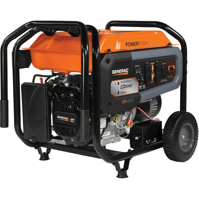 Portable Generator with COsense® Technology, 8125 W Surge, 6500 W Rated, 120 V/240 V, 7.9 gal. Tank