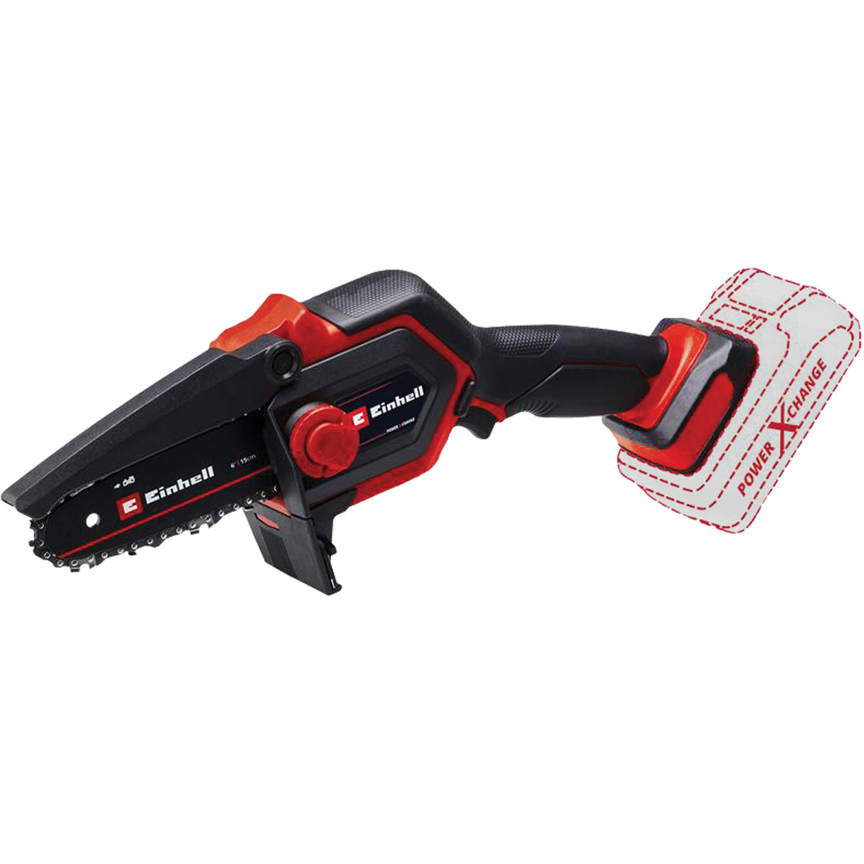 Cordless Compact Pruning Chain Saw, 6", Battery Powered, 18 V