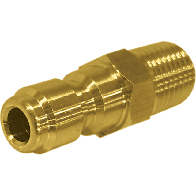 1/4" Male Brass Plated Quick Disconnect Plug
