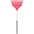 Leaf Rake, 24" Blade, Wood Handle, Plastic Blade