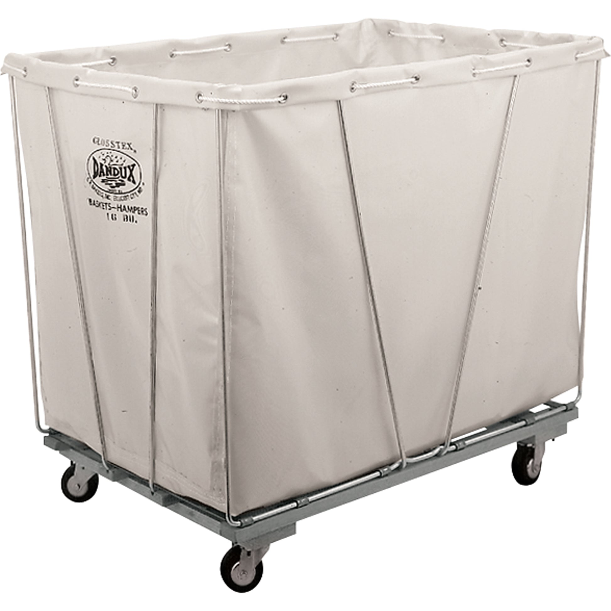 Baskets & Hamper Trucks, Steel, 30" W x 40" D x 40" H, 600 lbs. Capacity