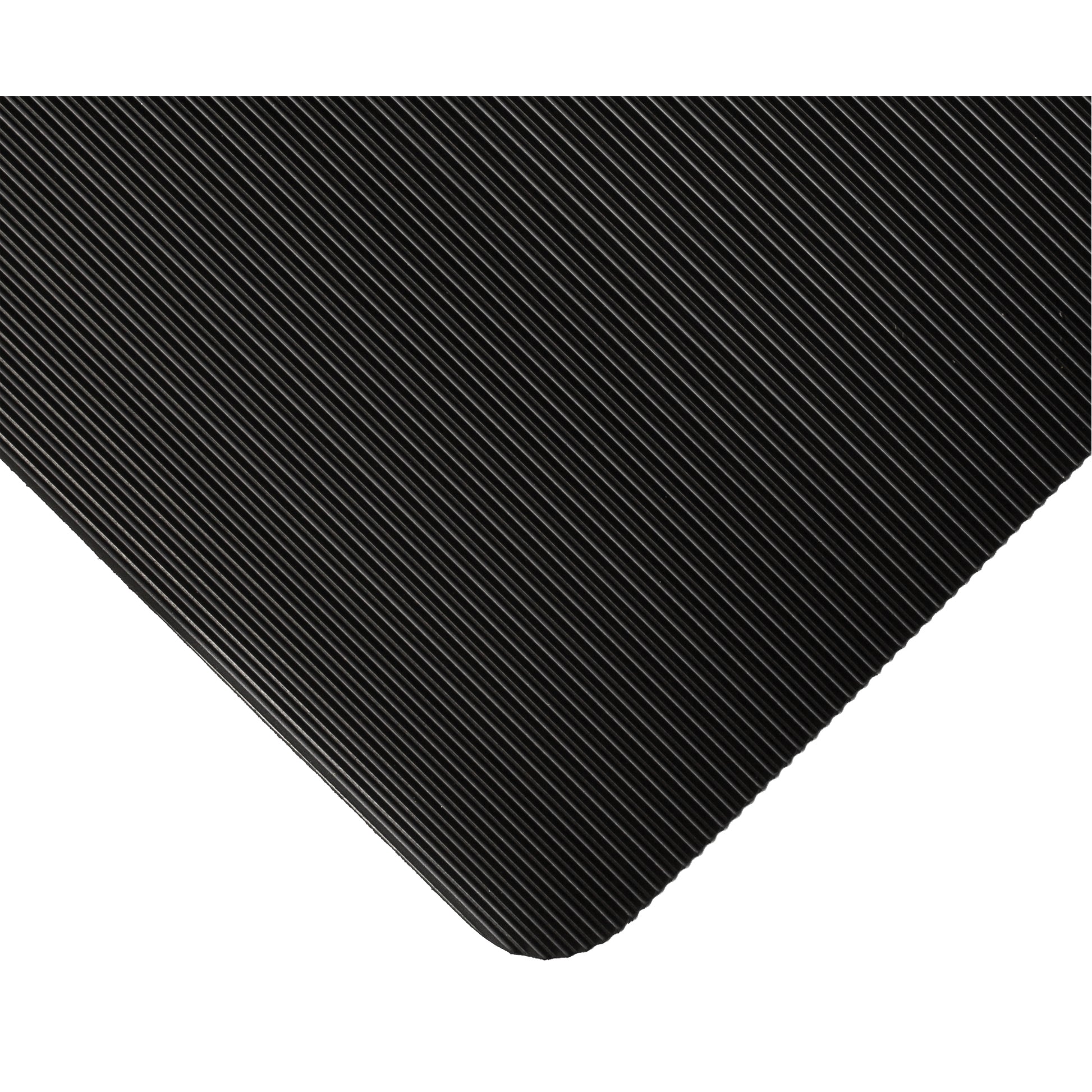 Wearwell Standard Mat No.381, Ergonomic, 4' x 105' x 1/8", Black