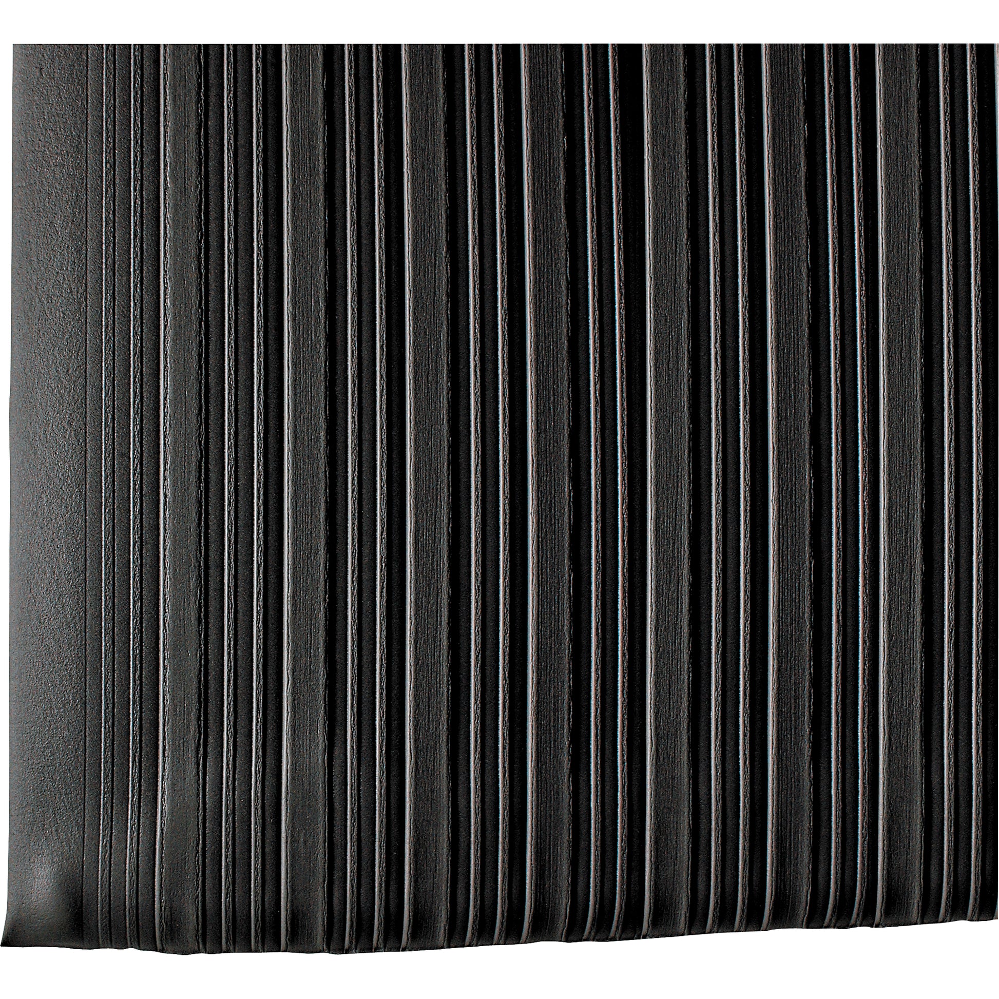 Wearwell Tuf Sponge No. 451 Mats, Ribbed, 2' x 3' x 3/8", Black, PVC Sponge