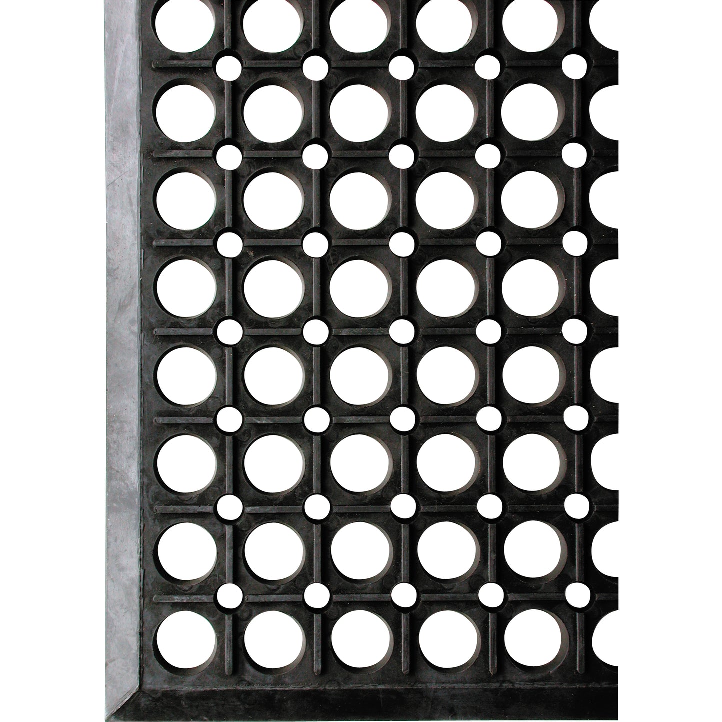 Wearwell Workrite No. 474 Mats, Slotted, 3' x 5' x 1/2", Black, Natural Rubber