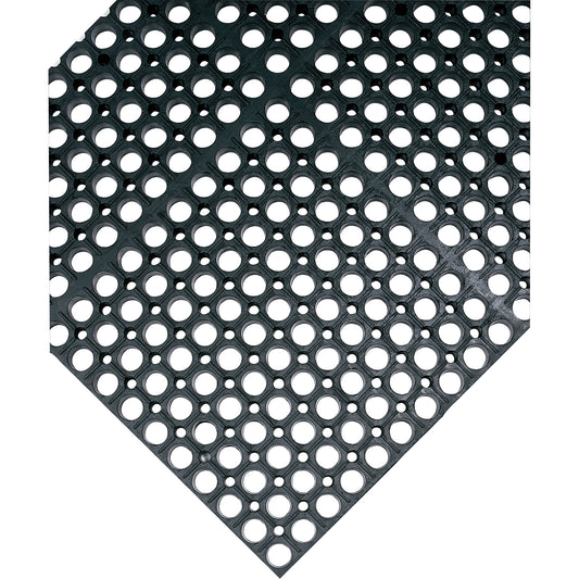 Wearwell WorkSafe® No. 477 Mats, Slotted, 3' x 5' x 7/8", Black, Natural Rubber