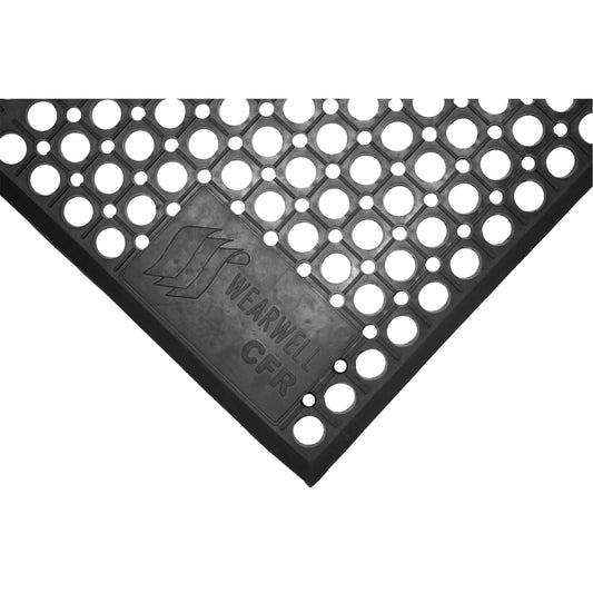 Wearwell WorkSafe® Light No. 478 CFR Mats, Slotted, 3' x 5' x 1/2", Grey, Rubber