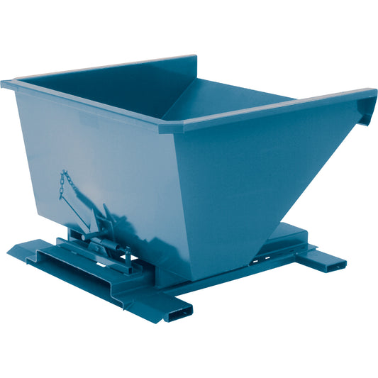 Self-Dumping Hopper, Steel, 3/4 cu.yd., Blue