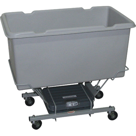 Scale Carts, Polyethylene, 33" L x 19" W x 29" H, 5 cu. Ft. Volume, 250 lbs. Capacity