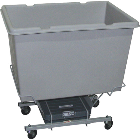 Scale Carts, Polyethylene, 33" L x 23" W x 33" H, 7 cu. ft. Volume, 250 lbs. Capacity