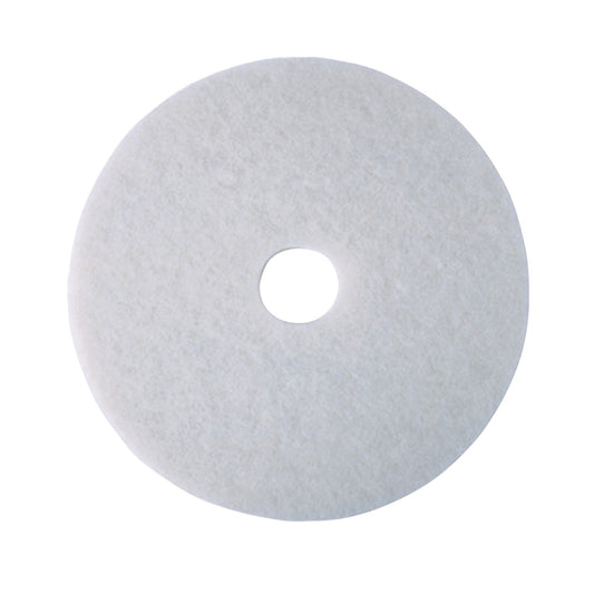 Floor Pad, 17", Polish, White