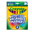 Crayola Ultra-Clean Washable Wedge Tip Markers, 8 Count (Case of 24)