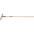 Level Rake, Wood Handle, 14-3/4" W, Tempered Steel Blade, 16 Tines