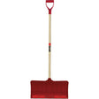 Red Snow Pusher, Polypropylene Blade, D-Grip Handle, 20-3/4" W