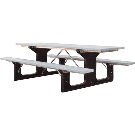 Recycled Plastic Picnic Tables, 6' L x 61-1/2" W, Grey