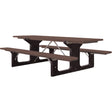 Recycled Plastic Picnic Tables, 6' L x 61-1/2" W, Brown