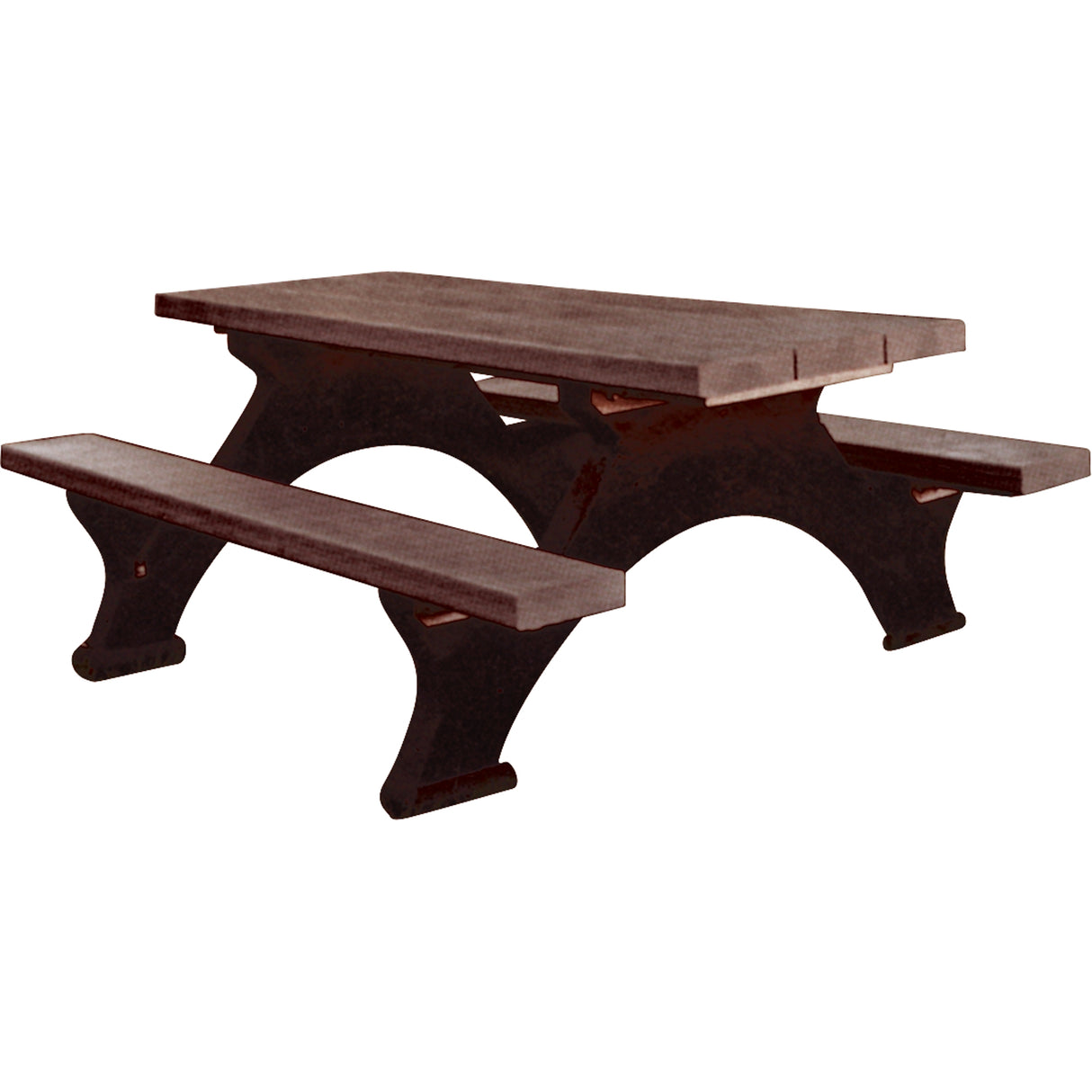 Recycled Plastic Picnic Tables, 8' L x 61-1/2" W, Brown