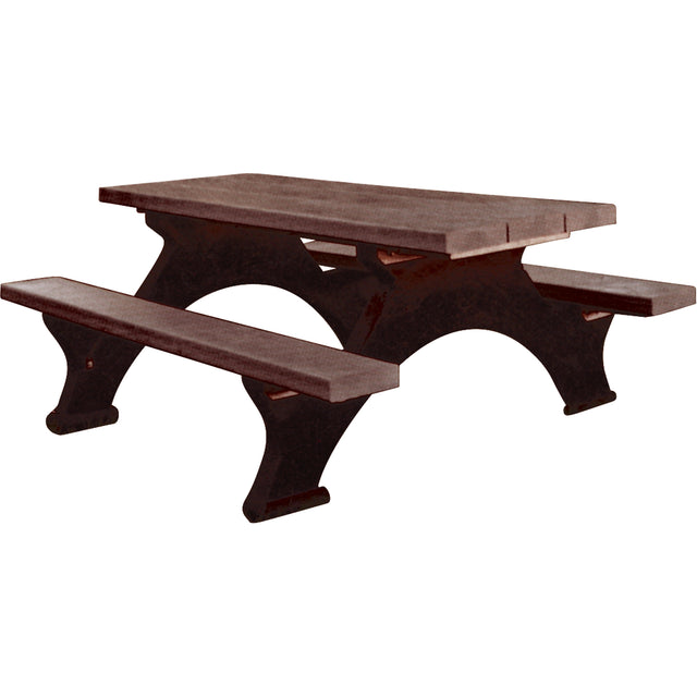 Recycled Plastic Picnic Tables, 8' L x 61-1/2" W, Brown