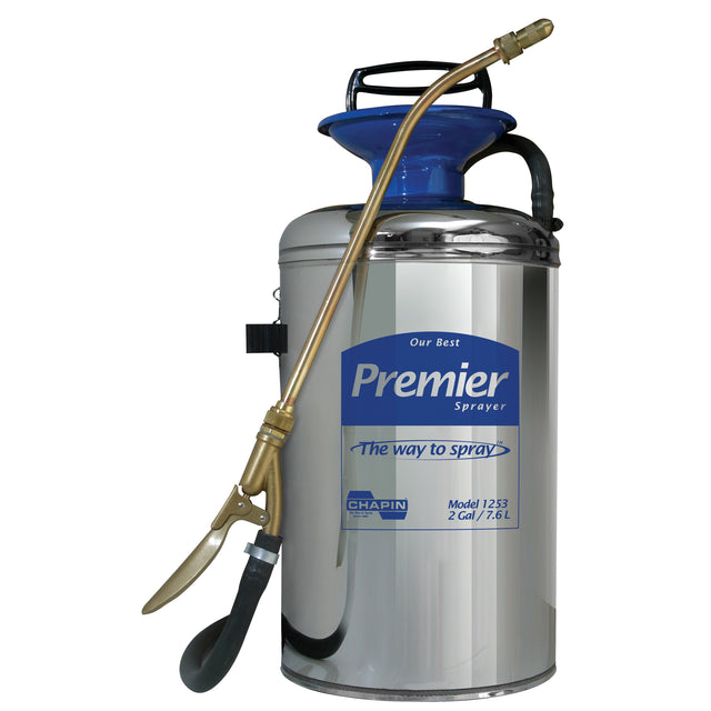 Premier Series Pro Sprayer, 2 gal. (7.6 L), Stainless Steel, 12" Wand