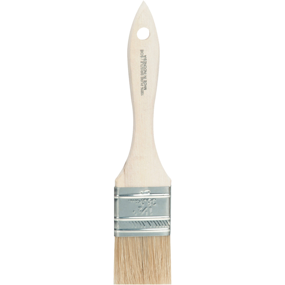 Paint Brush, White China, Wood Handle, 1-1/2" Width