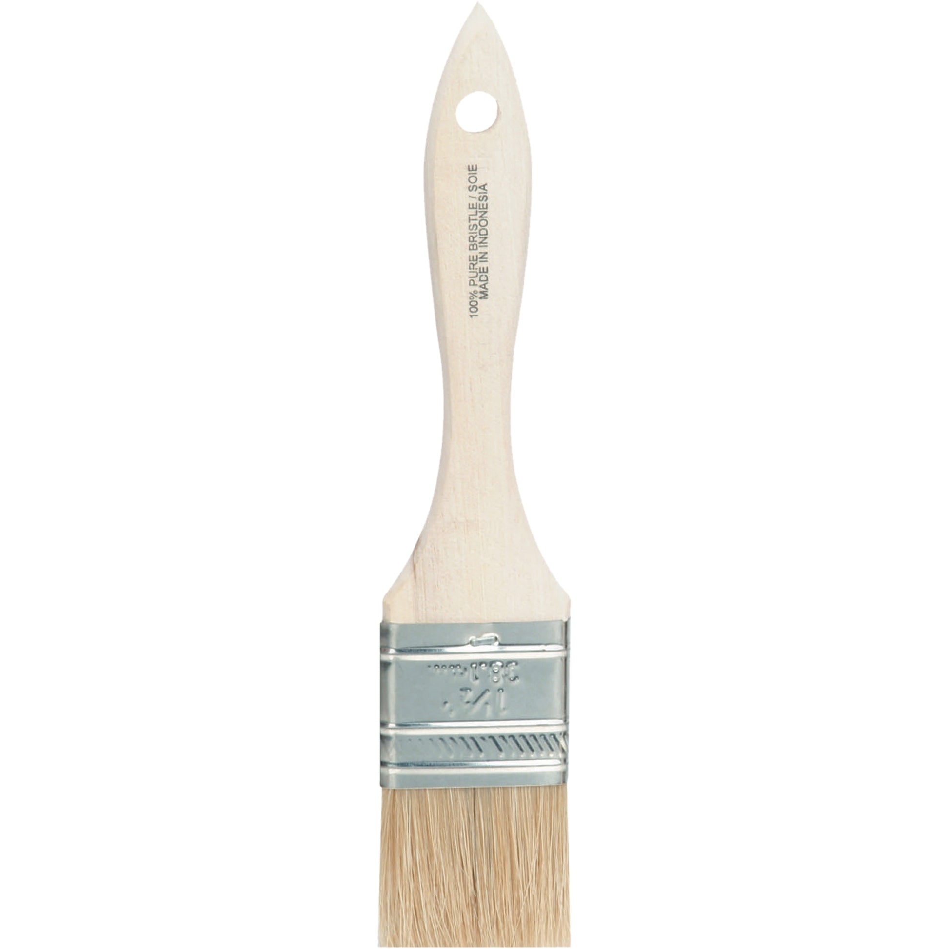 Paint Brush, White China, Wood Handle, 1-1/2" Width