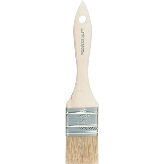 Paint Brush, White China, Wood Handle, 1-1/2" Width