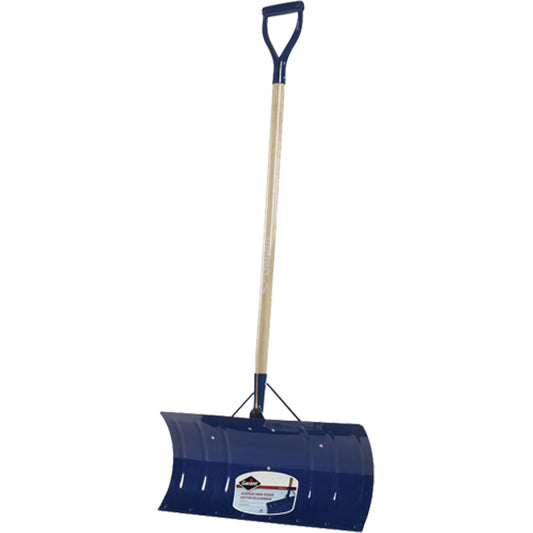 Yukon™ Snow Pusher, Aluminum Blade, D-Grip Handle, 24" W