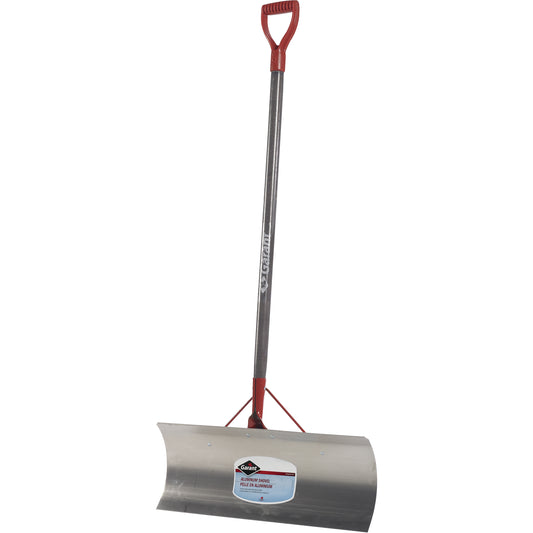 Nordic™ Snow Pusher, Aluminum Blade, D-Grip Handle, 24" W