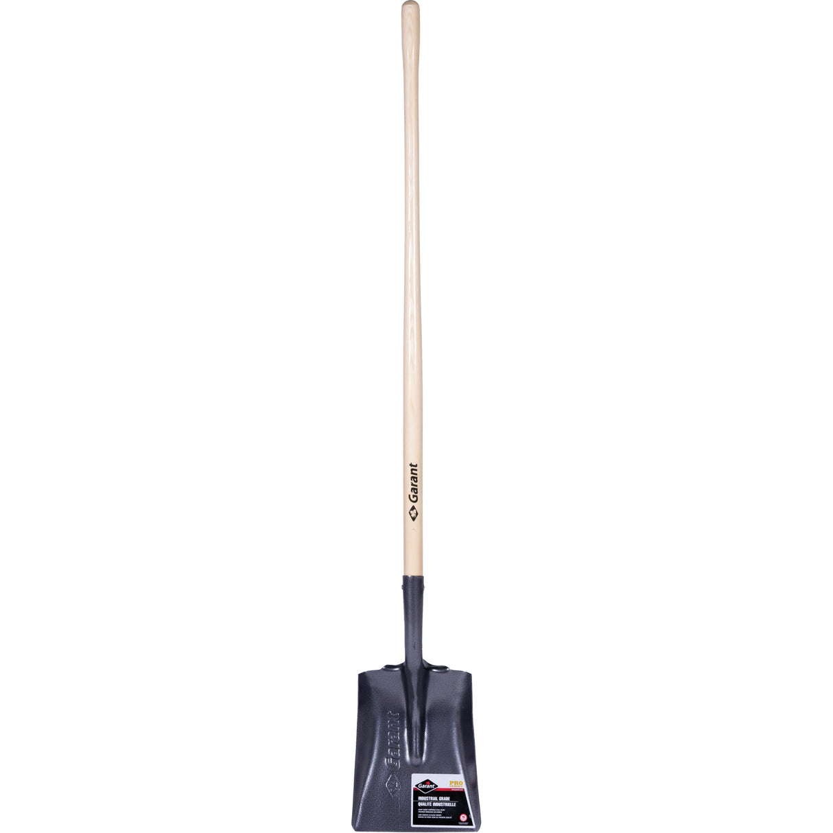 Pro™ Square Point Shovel, Wood, Tempered Steel Blade, Straight Handle, 48" Long