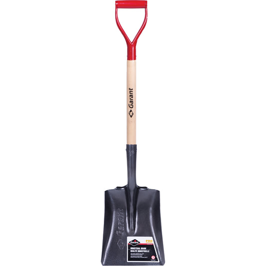 Pro™ Square Point Shovel, Wood, Tempered Steel Blade, D-Grip Handle, 27-3/4" Long