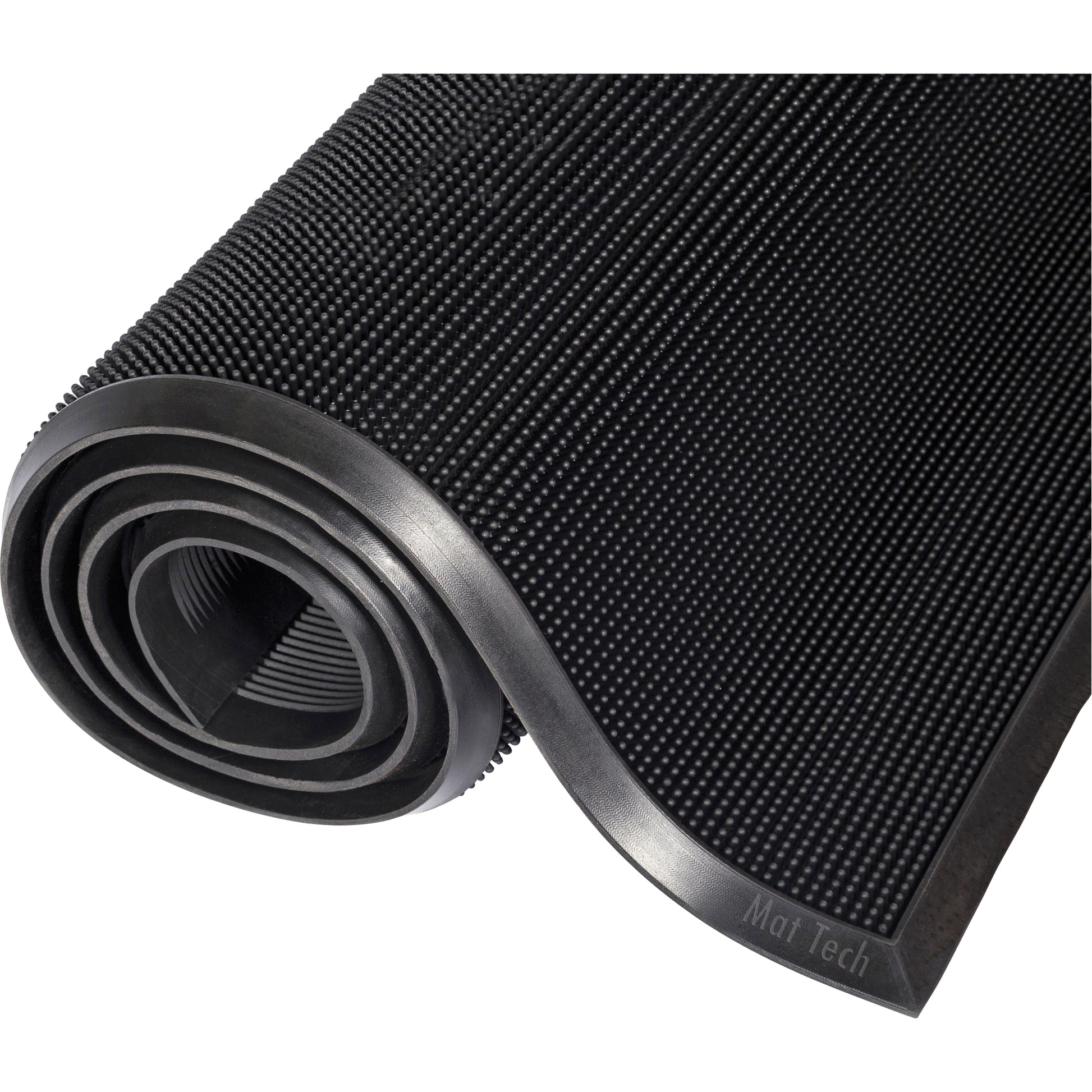 Mat Tech Mat-A-Dor™ Mat, Rubber, Scraper Type, Finger Tip Style Pattern, 2' x 2-2/3', Black
