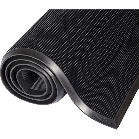 Mat Tech Mat-A-Dor™ Mat, Rubber, Scraper Type, Finger Tip Style Pattern, 2-2/3' x 3-1/4', Black